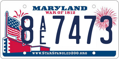 MD license plate 8AE7473