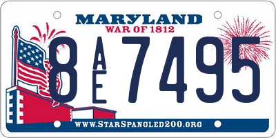 MD license plate 8AE7495