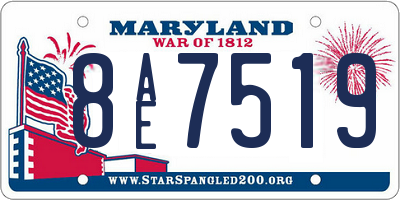 MD license plate 8AE7519