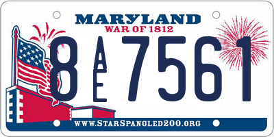 MD license plate 8AE7561
