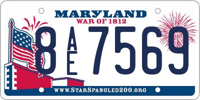 MD license plate 8AE7569