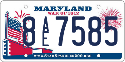 MD license plate 8AE7585