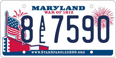MD license plate 8AE7590