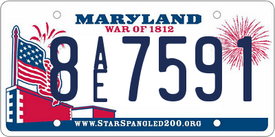 MD license plate 8AE7591