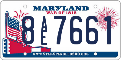 MD license plate 8AE7661