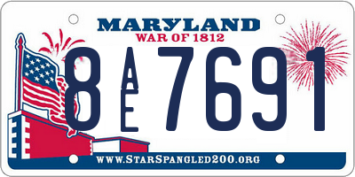 MD license plate 8AE7691