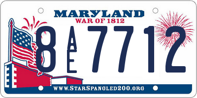 MD license plate 8AE7712