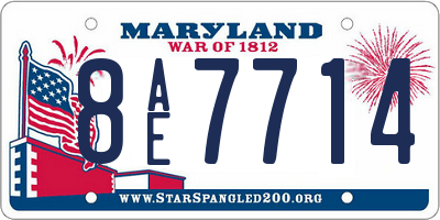 MD license plate 8AE7714