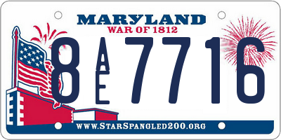 MD license plate 8AE7716