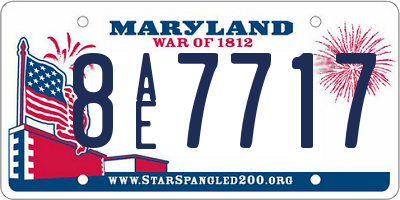 MD license plate 8AE7717