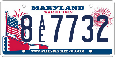 MD license plate 8AE7732