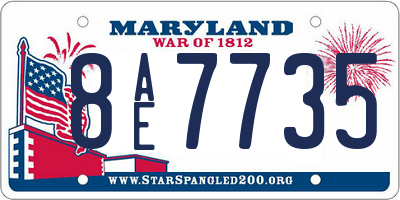 MD license plate 8AE7735