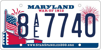 MD license plate 8AE7740