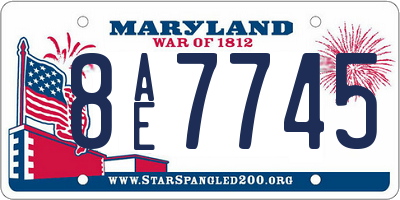 MD license plate 8AE7745