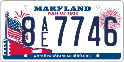 MD license plate 8AE7746