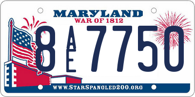 MD license plate 8AE7750