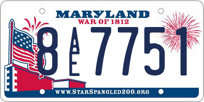 MD license plate 8AE7751