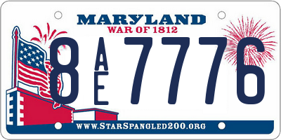 MD license plate 8AE7776