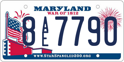 MD license plate 8AE7790
