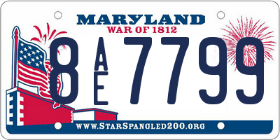 MD license plate 8AE7799