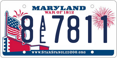 MD license plate 8AE7811