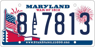MD license plate 8AE7813