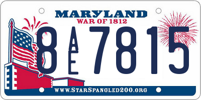 MD license plate 8AE7815