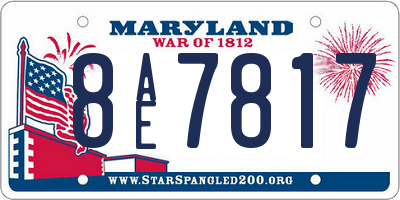 MD license plate 8AE7817