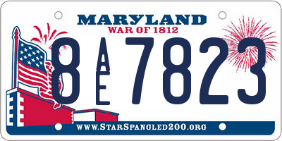 MD license plate 8AE7823