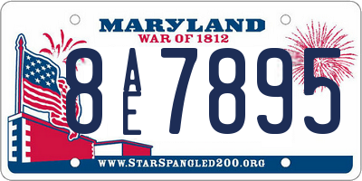 MD license plate 8AE7895