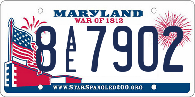 MD license plate 8AE7902