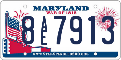 MD license plate 8AE7913