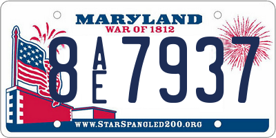MD license plate 8AE7937