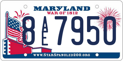 MD license plate 8AE7950