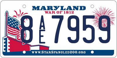 MD license plate 8AE7959