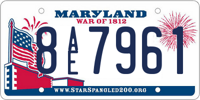 MD license plate 8AE7961