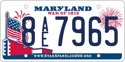 MD license plate 8AE7965