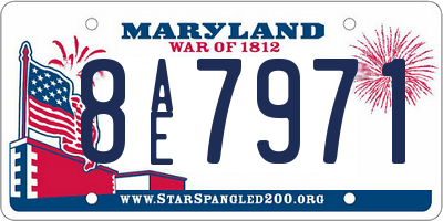 MD license plate 8AE7971