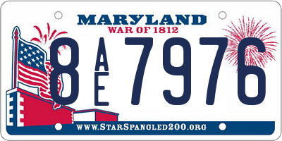 MD license plate 8AE7976