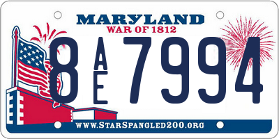 MD license plate 8AE7994