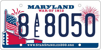 MD license plate 8AE8050