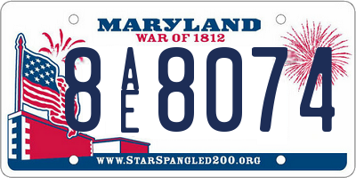 MD license plate 8AE8074