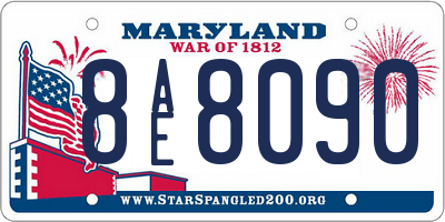 MD license plate 8AE8090