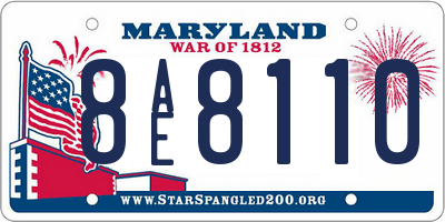 MD license plate 8AE8110