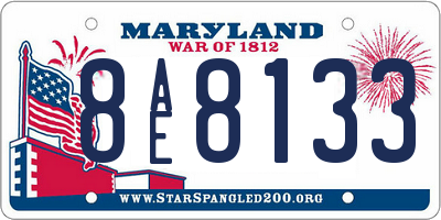 MD license plate 8AE8133