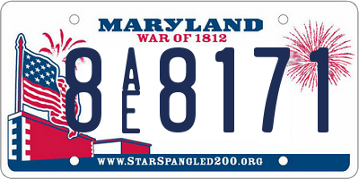 MD license plate 8AE8171