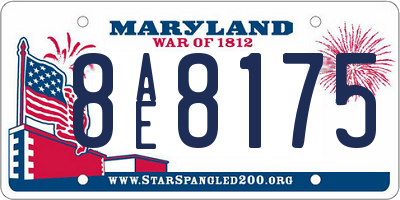 MD license plate 8AE8175