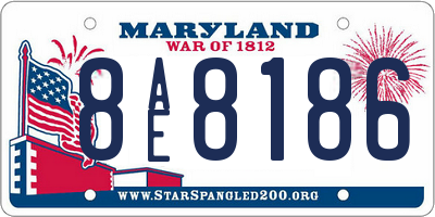 MD license plate 8AE8186