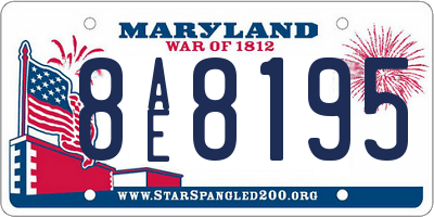 MD license plate 8AE8195