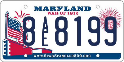 MD license plate 8AE8199
